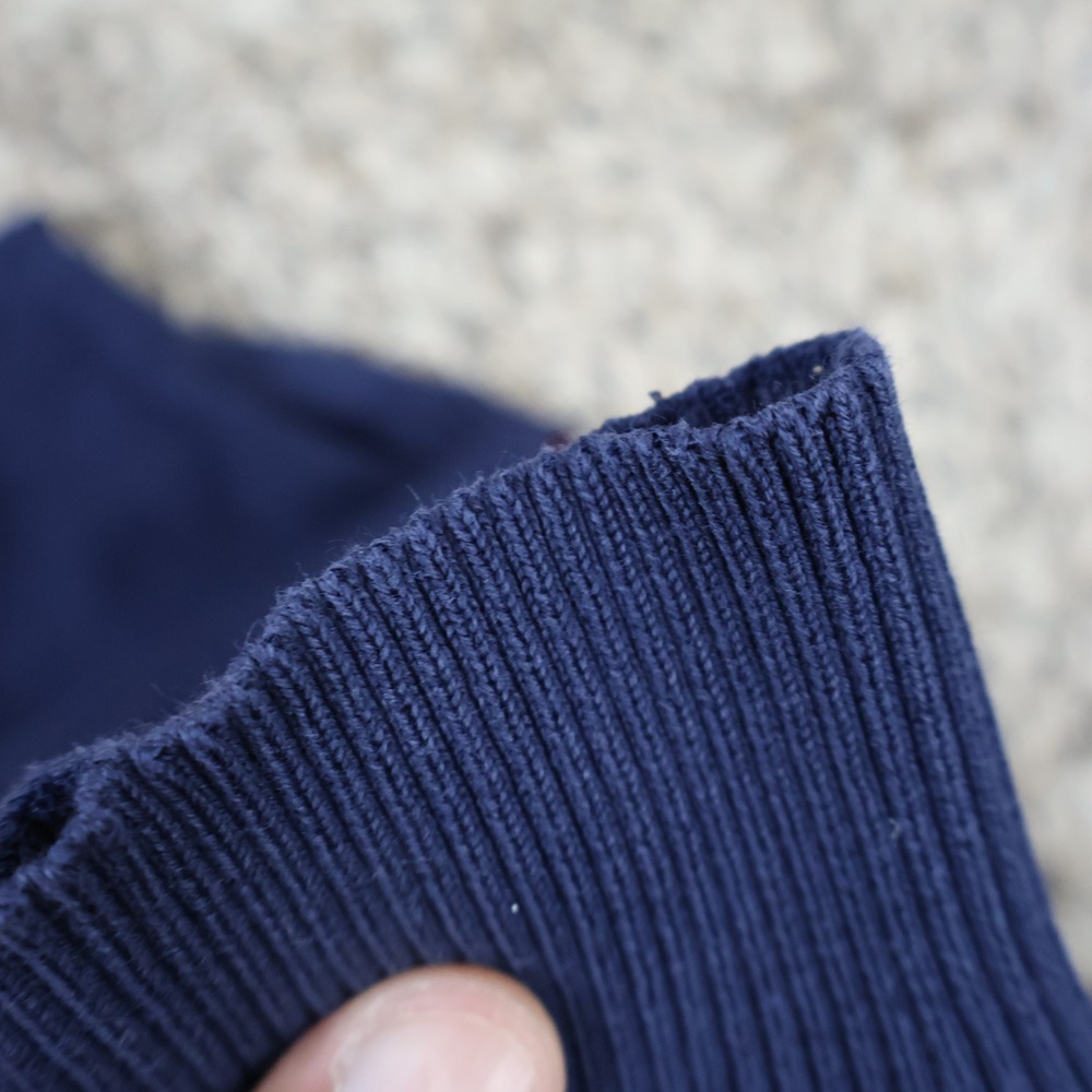 Lacoste V-Neck Sweater Size 5/Large Preppy Classic Navy Blue Cotton Knit Logo - Picture 8 of 12
